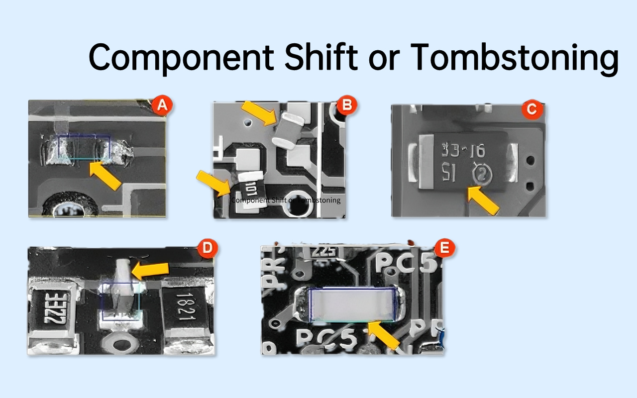 5. Defects AOI Excels At — Where X-ray Is Less Effective 5. Дефекти АОИ су одлични — где је рендгенски снимак мање ефикасан